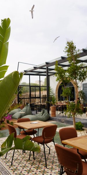 Open coworking workspace at Noqta Space in Essaouira